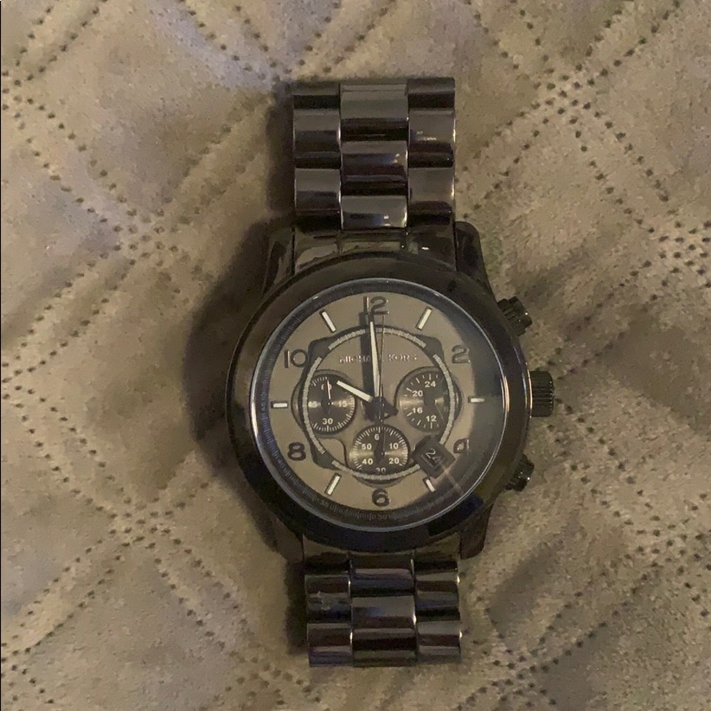 Men’s Michael Kors Stainless Steel Watch Dark Grey